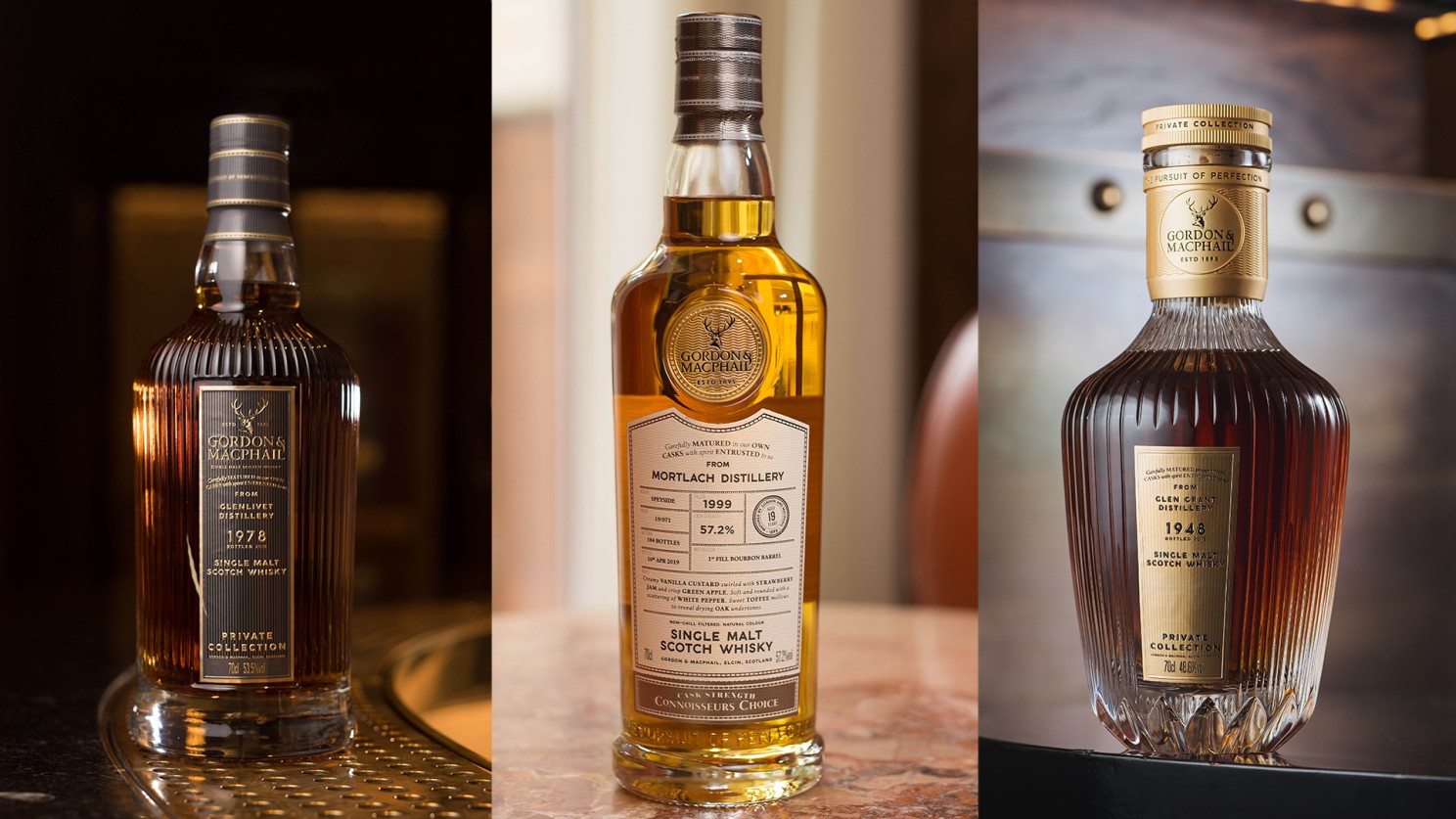 Gordon & Macphail whisky portfolio packaging