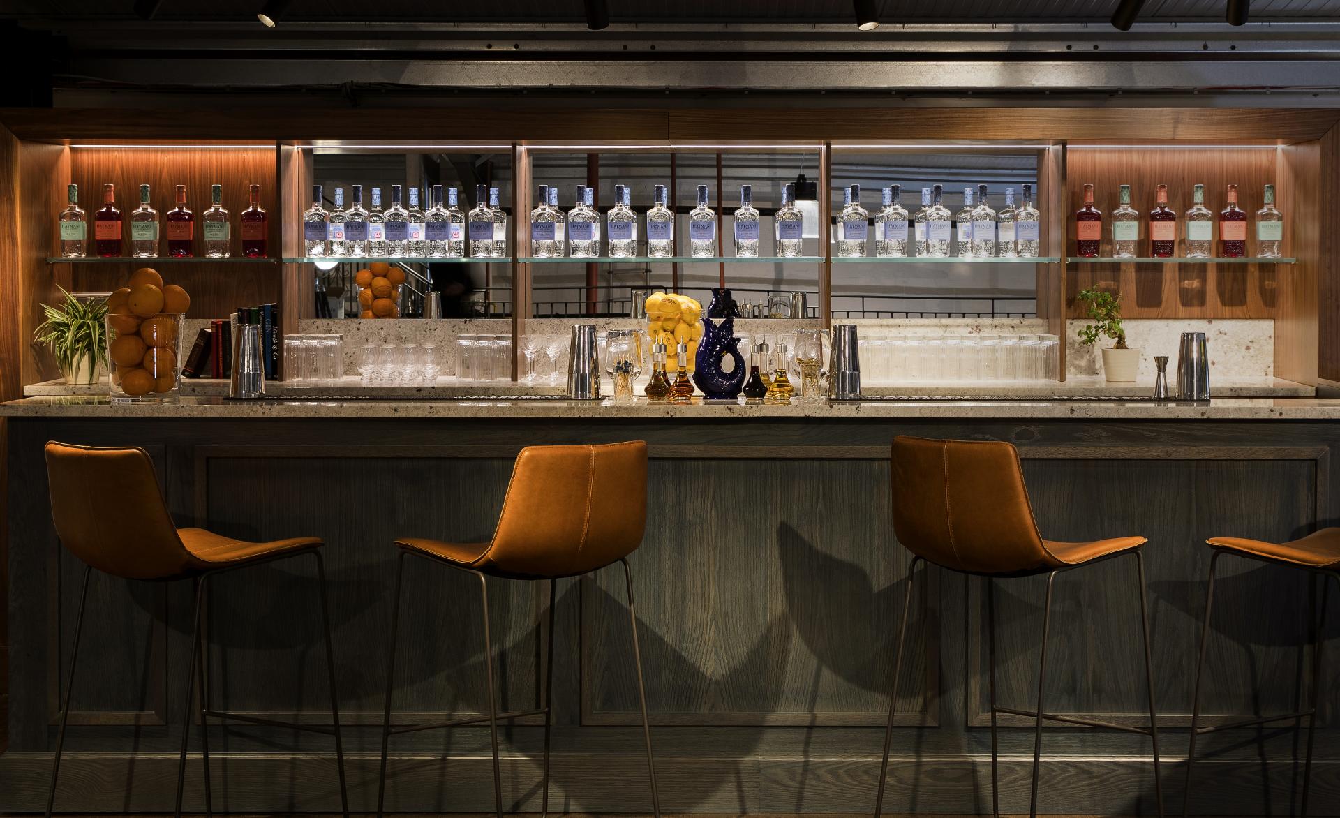 Hayman's Gin Distillery Bar Experience design