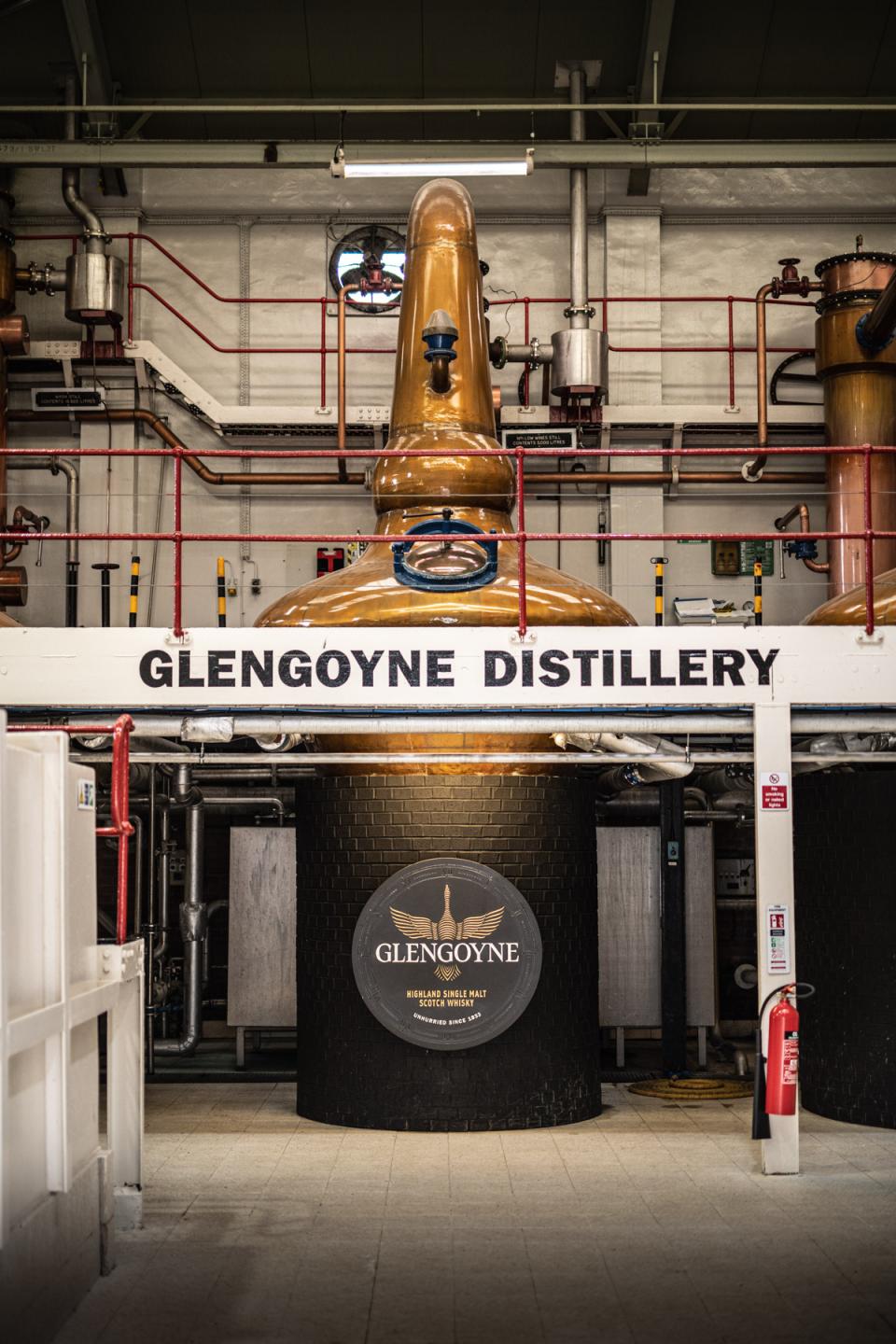 Glengoyne whisky distillery brand home still