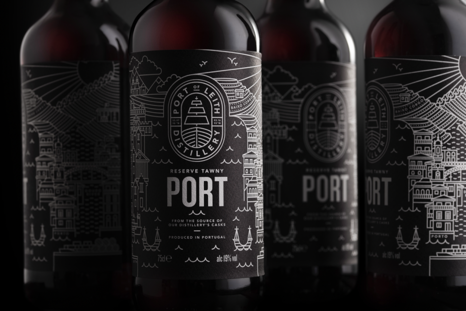 Port of Leith distillery brand and packaging design